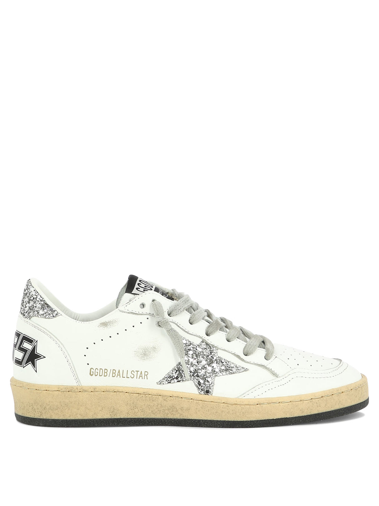 GOLDEN GOOSE Metallic Low-Top Sneakers with Glitter Detailing for Women