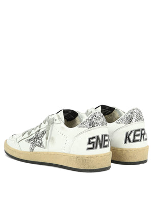 GOLDEN GOOSE Metallic Low-Top Sneakers with Glitter Detailing for Women