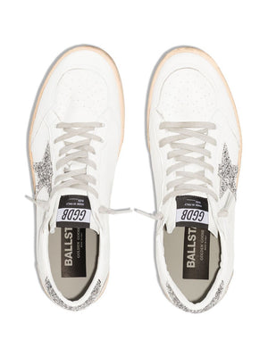 GOLDEN GOOSE Metallic Low-Top Sneakers with Glitter Detailing for Women