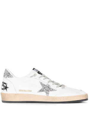 GOLDEN GOOSE Metallic Low-Top Sneakers with Glitter Detailing for Women