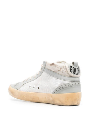 GOLDEN GOOSE Luxurious Mid Star Net Leather Sneakers for Women