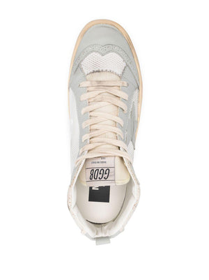 GOLDEN GOOSE Luxurious Mid Star Net Leather Sneakers for Women