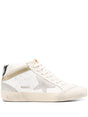 GOLDEN GOOSE Ivory Mid-Star Distressed Sneaker for Women