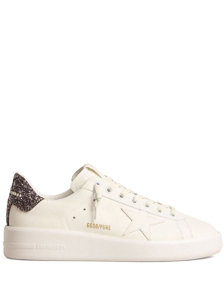 GOLDEN GOOSE Women's Leather Sneakers with Glitter Detailing