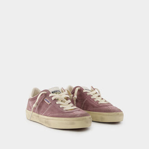 GOLDEN GOOSE Soul Star Purple Leather Sneakers