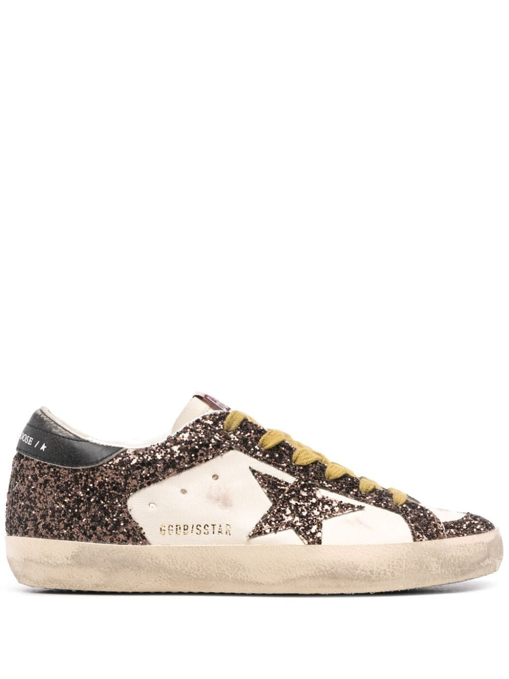 GOLDEN GOOSE Super-Star White & Brown Sneakers