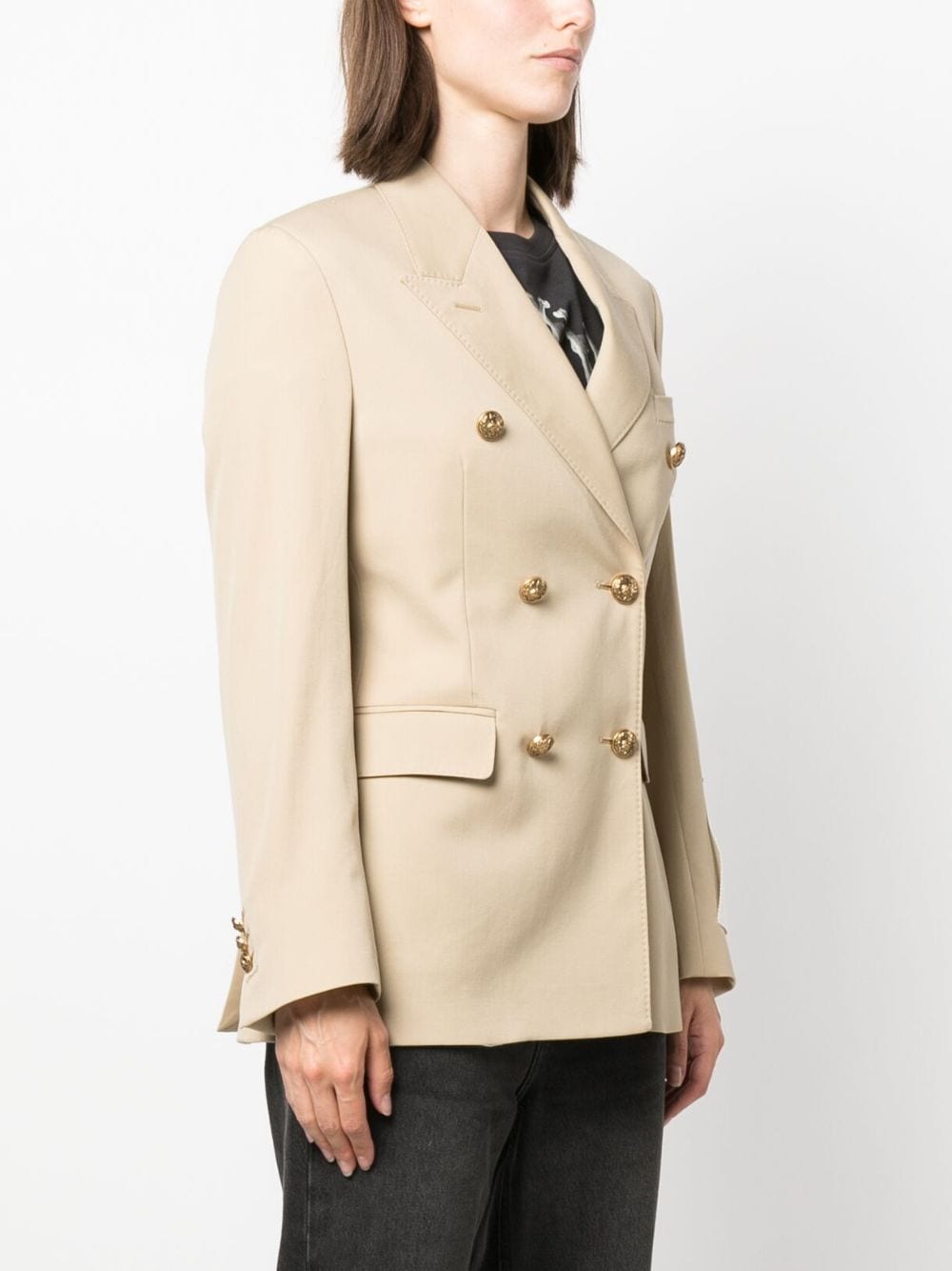 GOLDEN GOOSE Double-Breasted Virgin Wool Blazer Jacket for Women