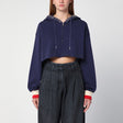 GOLDEN GOOSE Mini Cropped Hoodie with Embroidered Details