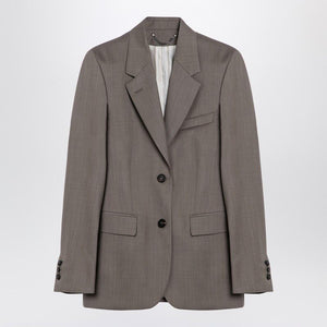 GOLDEN GOOSE Chic Greige Single-Breasted Wool Jacket