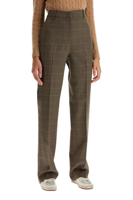 GOLDEN GOOSE High-Waisted Houndstooth Pattern Pants (IT Size 40)