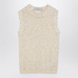 GOLDEN GOOSE Ivory Shimmer Knit Vest