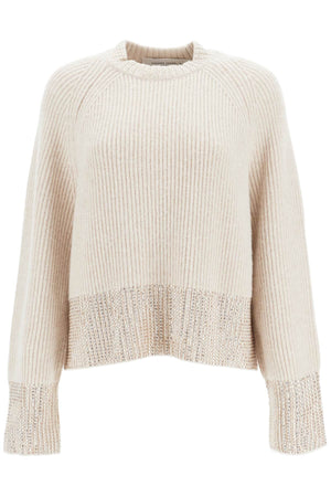 GOLDEN GOOSE Crystal-Embellished Boxy Wool Sweater