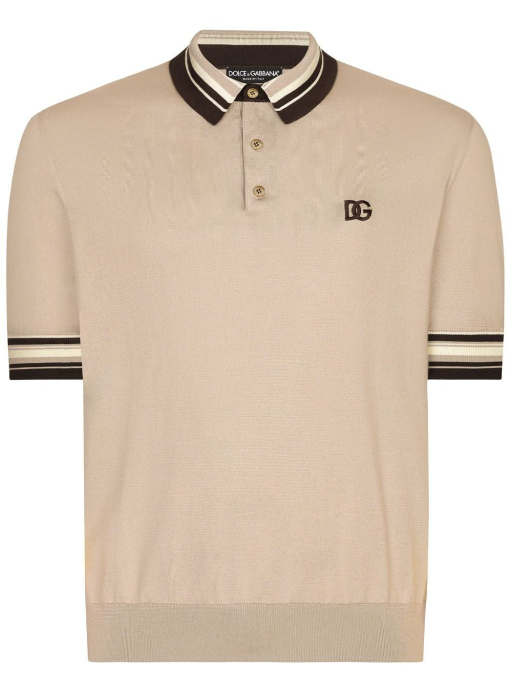 DOLCE & GABBANA Elegant Beige Polo Shirt