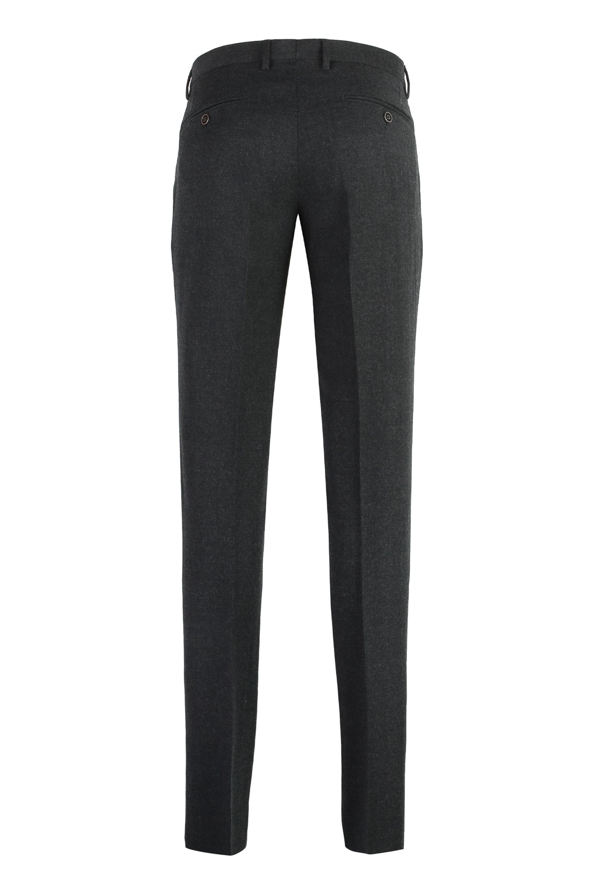 DOLCE & GABBANA Stretch Wool Trousers for Men in Grey - FW23