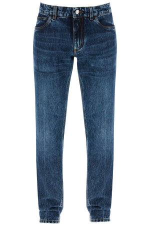 DOLCE & GABBANA Sleek Straight-Leg Jeans with Contrast Pocket