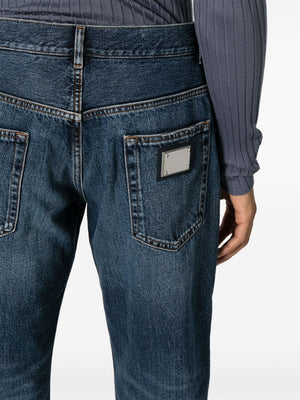 DOLCE & GABBANA Blue Denim Jeans for Men - SS24 Collection