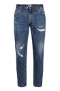 DOLCE & GABBANA Loose-Fit Distressed Denim Jeans for Men - FW24