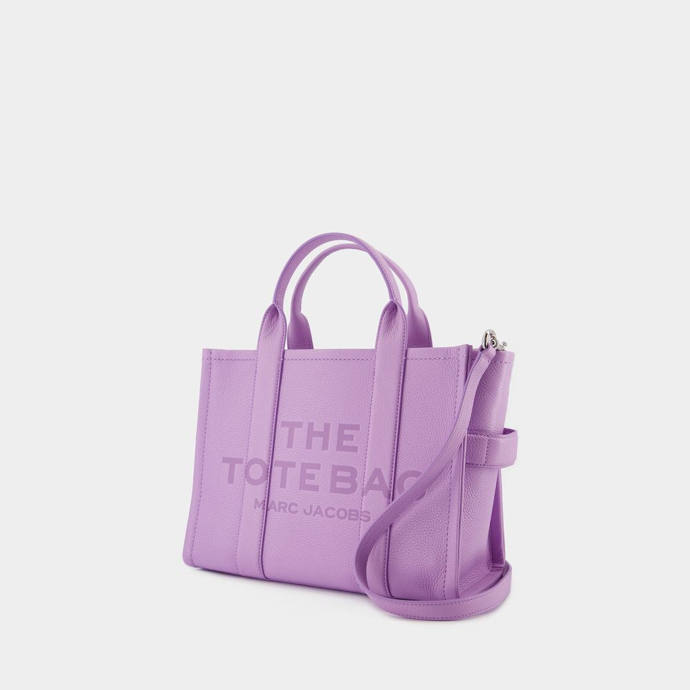 MARC JACOBS Elegant Medium Leather Tote in Regal Purple