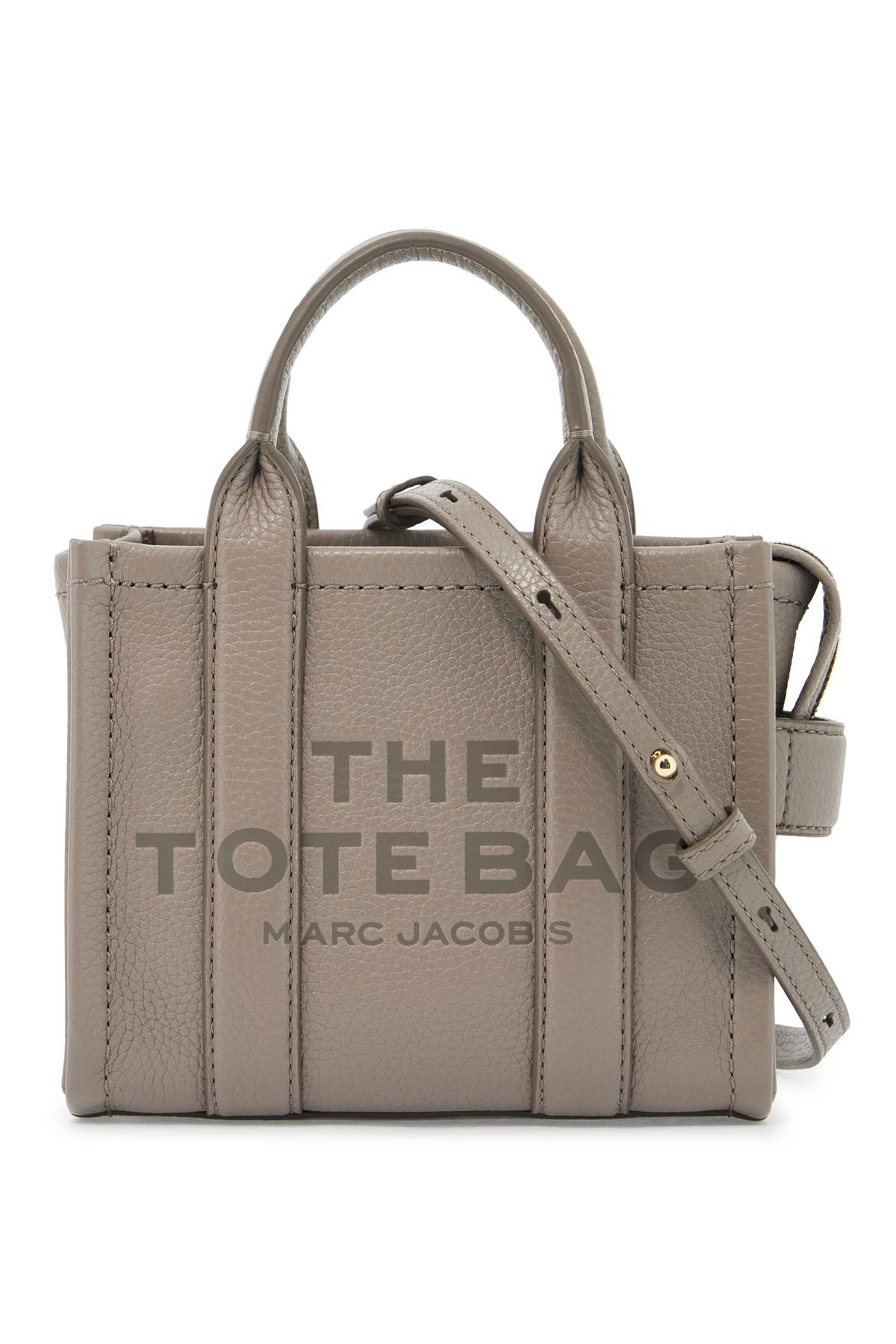 MARC JACOBS Chic Dual-Tone Leather Mini Tote Handbag for Women, 18.5x15x9 cm