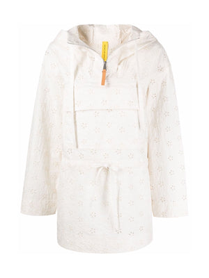 MONCLER Elegant Broderie Anglaise Cape for Women - Spring/Summer 2024