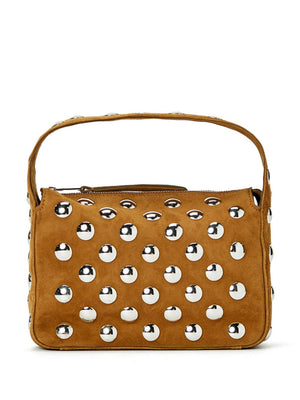 KHAITE Mini Suede Handbag with Stud Embellishments