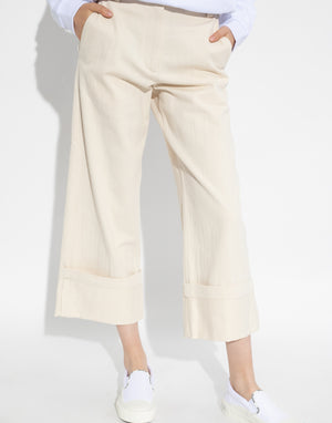 MONCLER Wide Leg Trousers for Women - Summer 2024 Collection