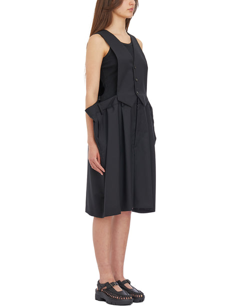 COMME DES GARÇONS Black Wool Jumpsuit for Women - SS24 Collection