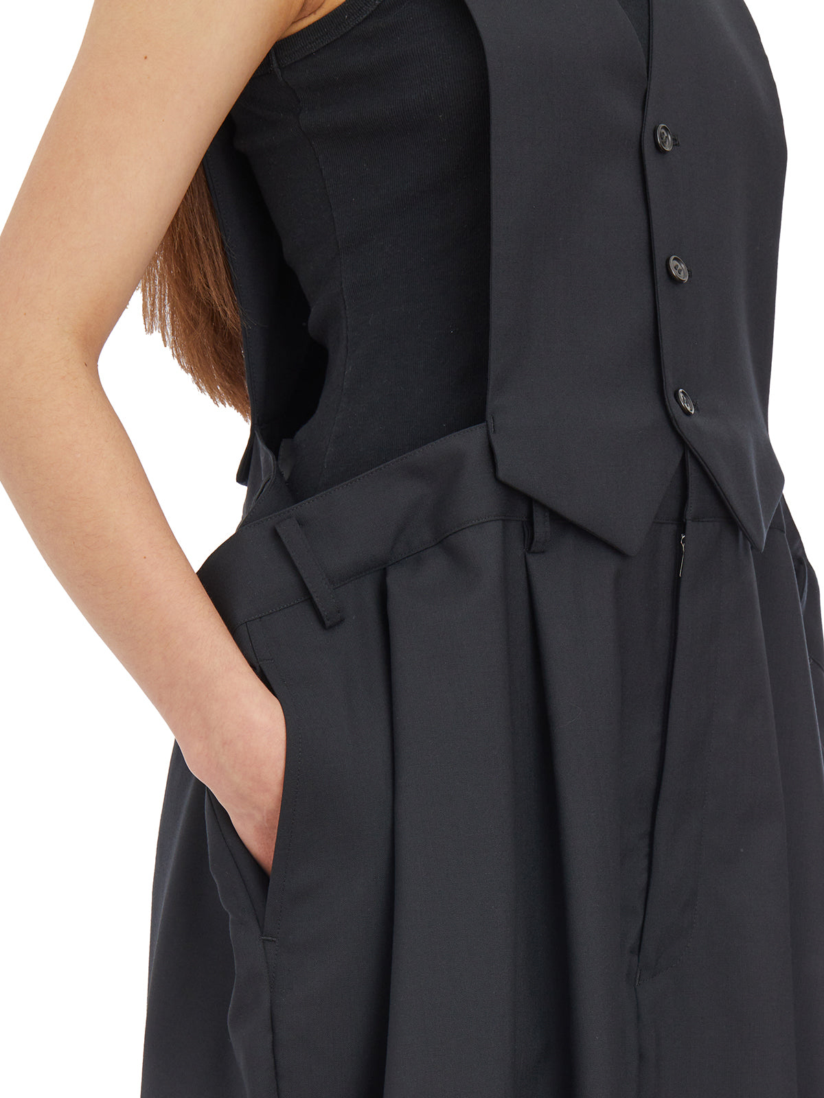 COMME DES GARÇONS Black Wool Jumpsuit for Women - SS24 Collection