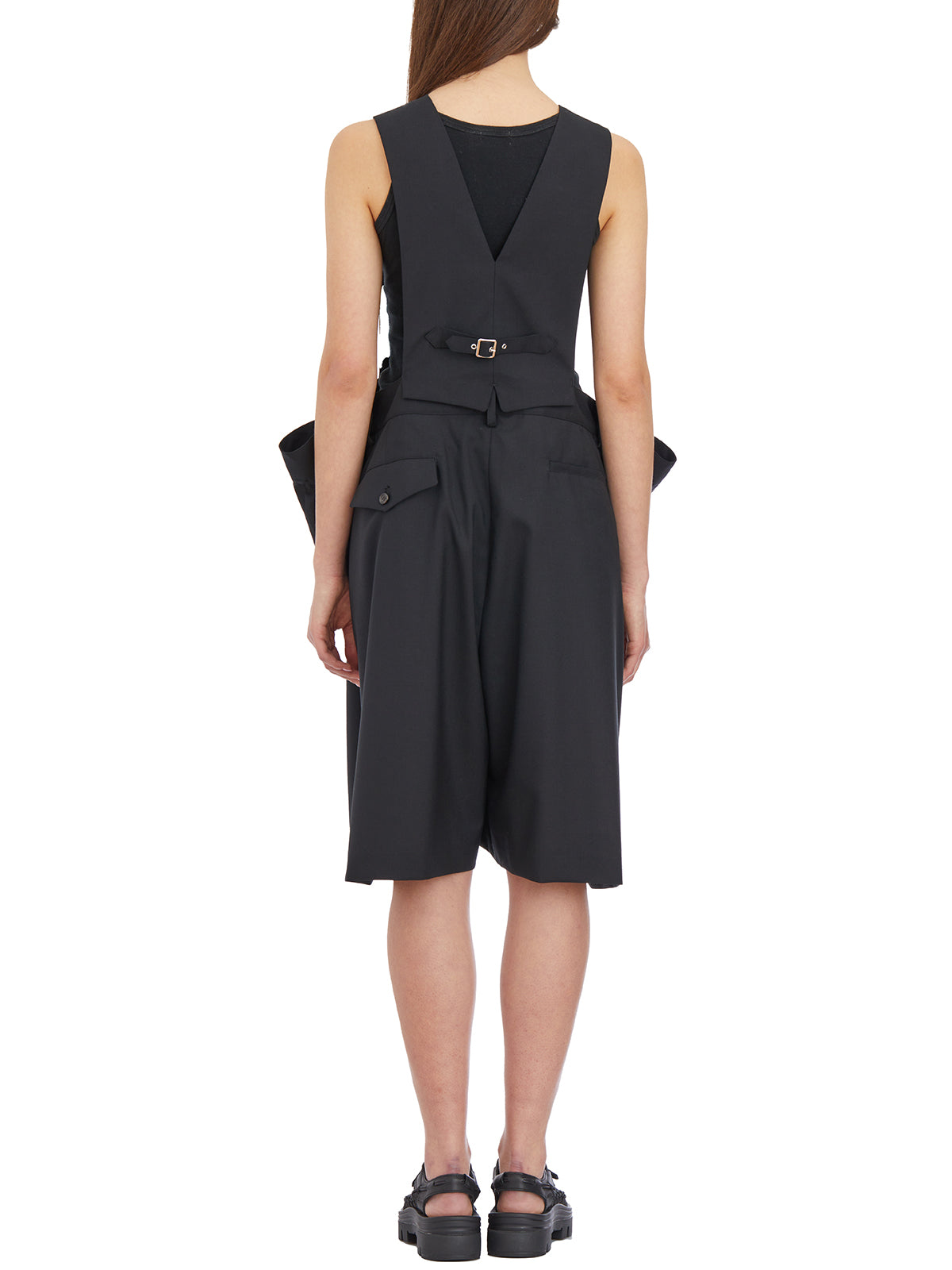 COMME DES GARÇONS Black Wool Jumpsuit for Women - SS24 Collection