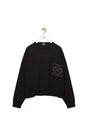 LOEWE Men's Black Anagram Pocket Sweater for SS24