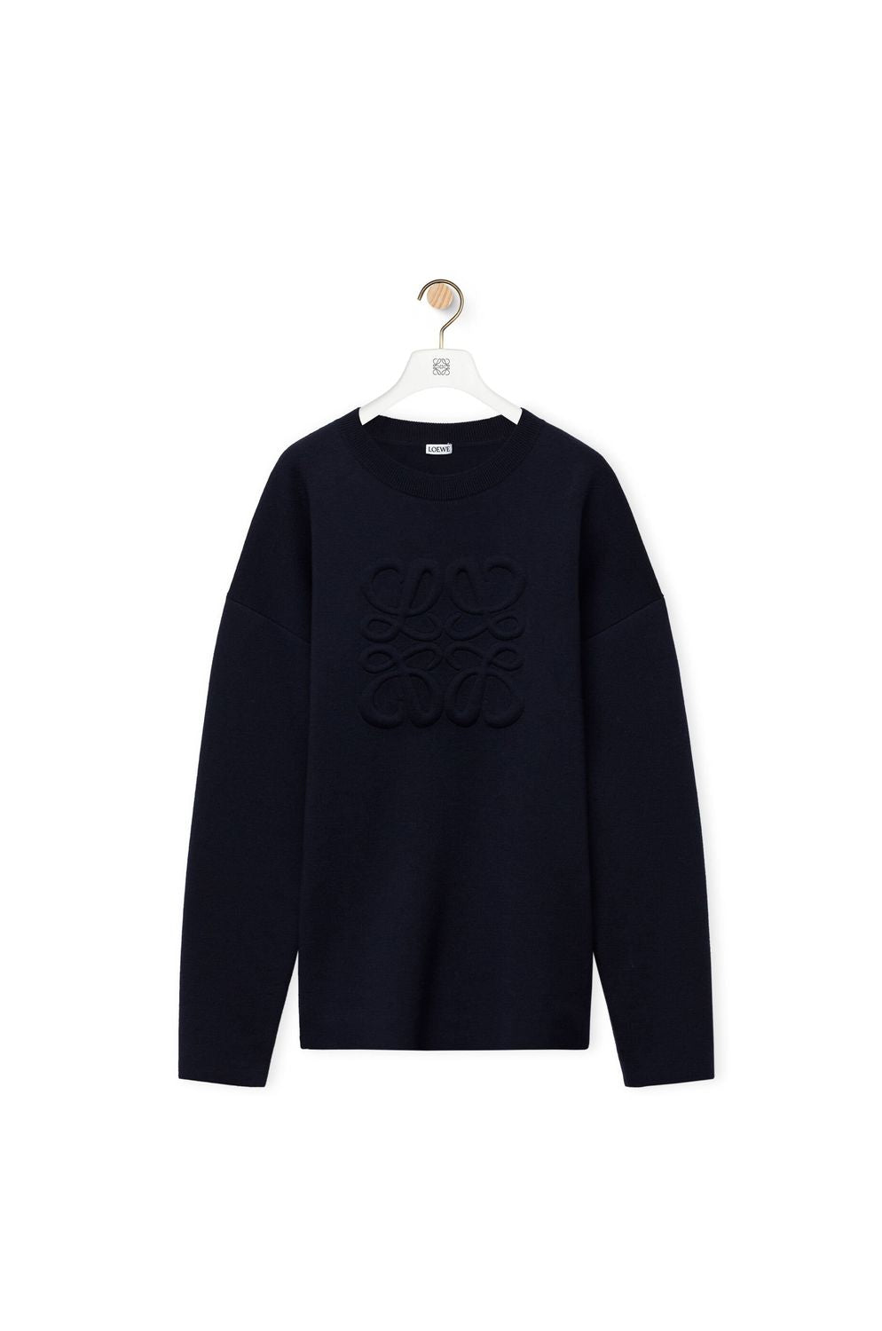 LOEWE Relaxed Fit Crewneck Sweater with Embossed Logo