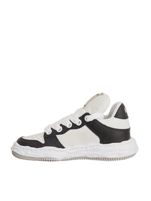 MAISON MIHARA YASUHIRO	 Black-White MEN's Leather Sneakers - Stylish and Comfortable