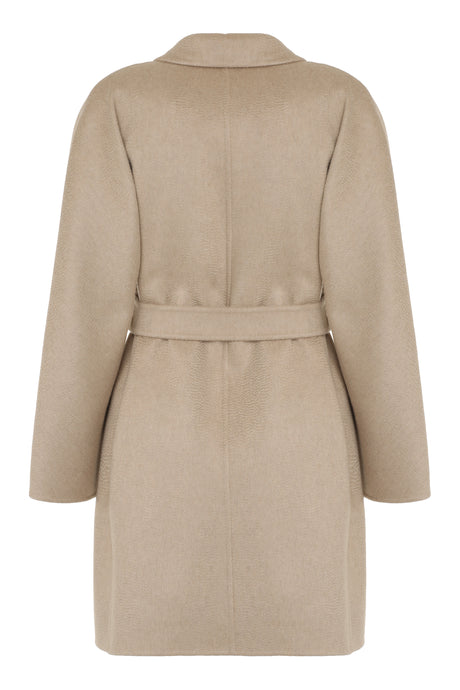 MAX MARA Elegant Cashmere Jacket with Coordinated Waist Belt