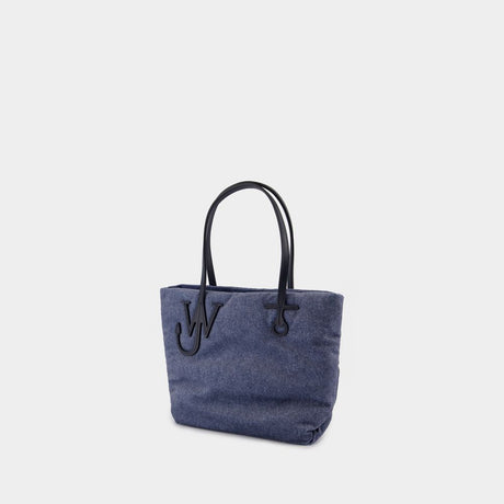 JW ANDERSON Small Puffy Velvet Denim Anchor Tote