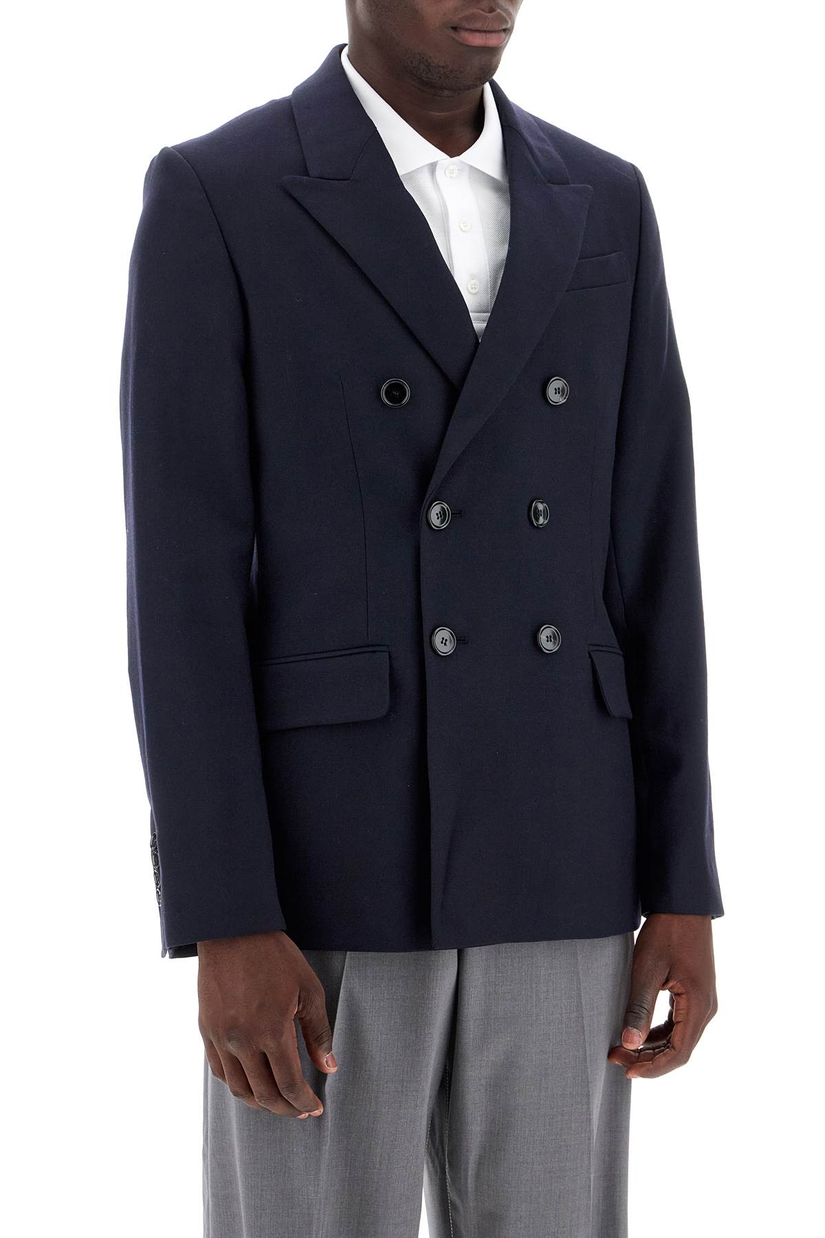 AMI PARIS Elegant Double-Breasted Wool Jacket