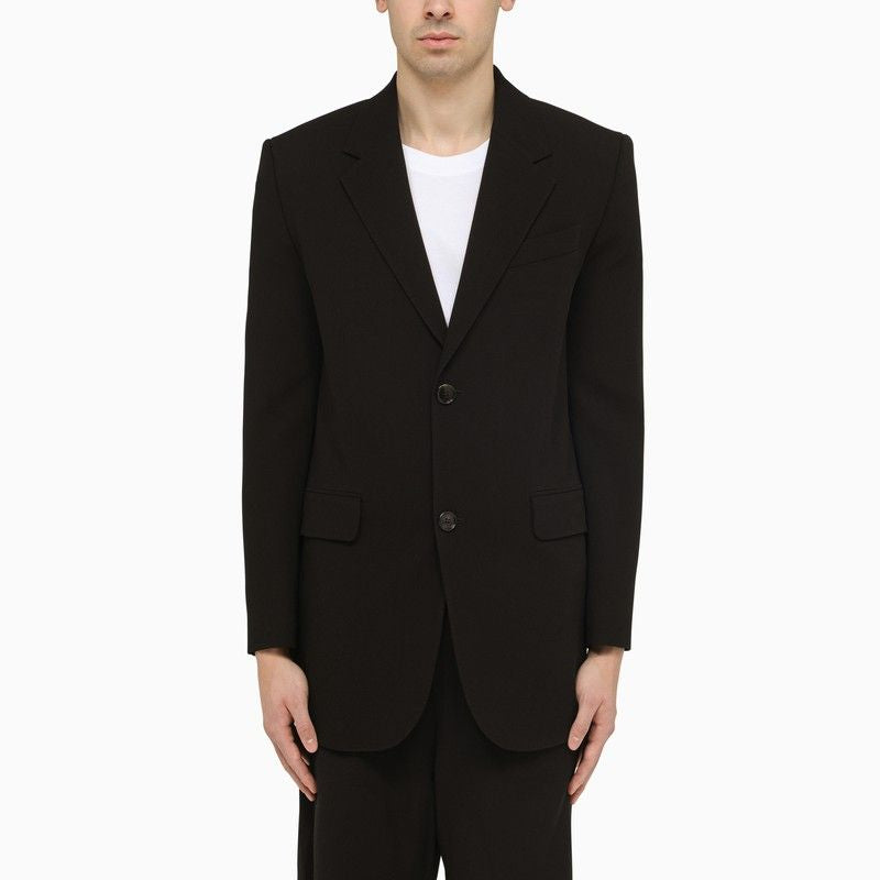 AMI PARIS Classic Black Wool Jacket for Men (SS24)