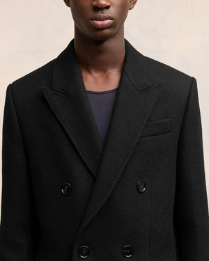 AMI PARIS Double-Breasted Wool Overcoat for Men