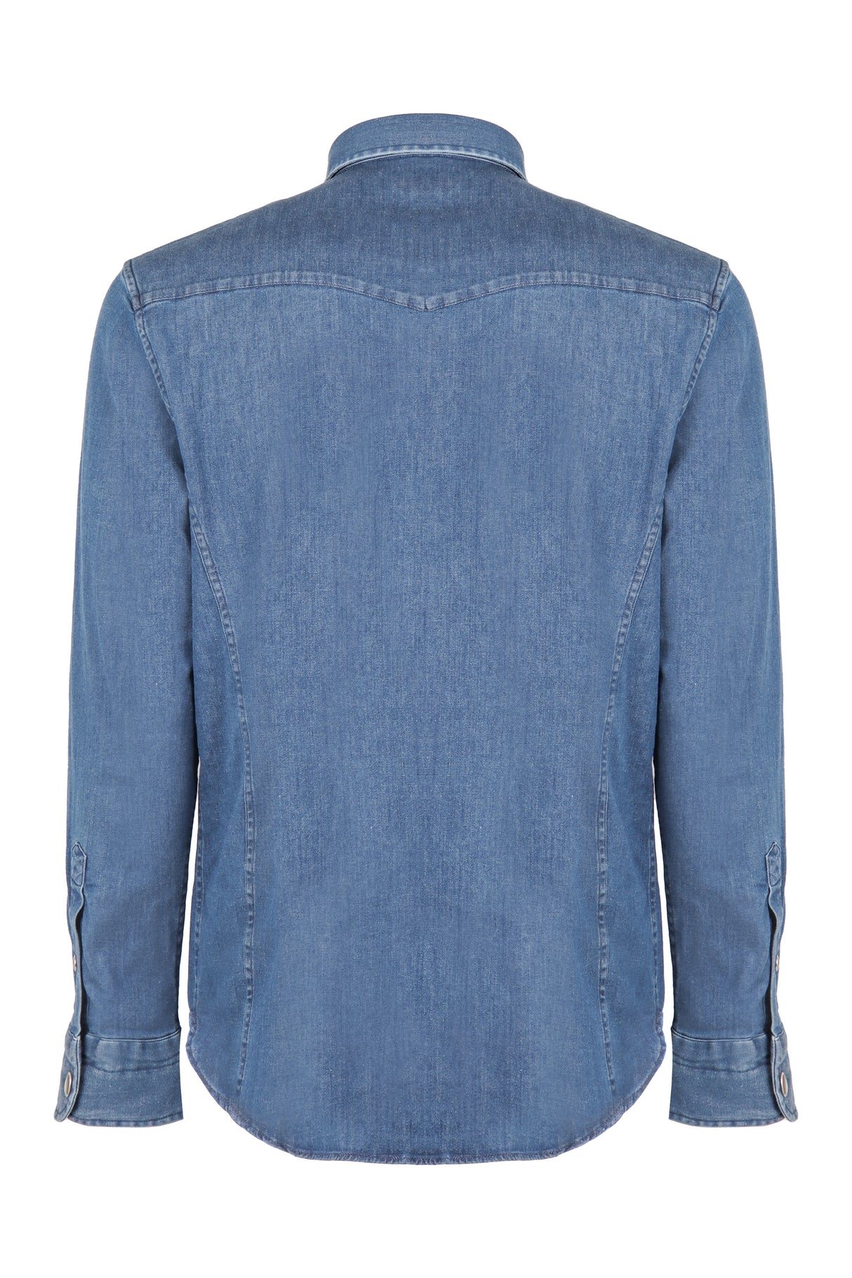 TOM FORD Contemporary Denim Shirt with Front Pockets