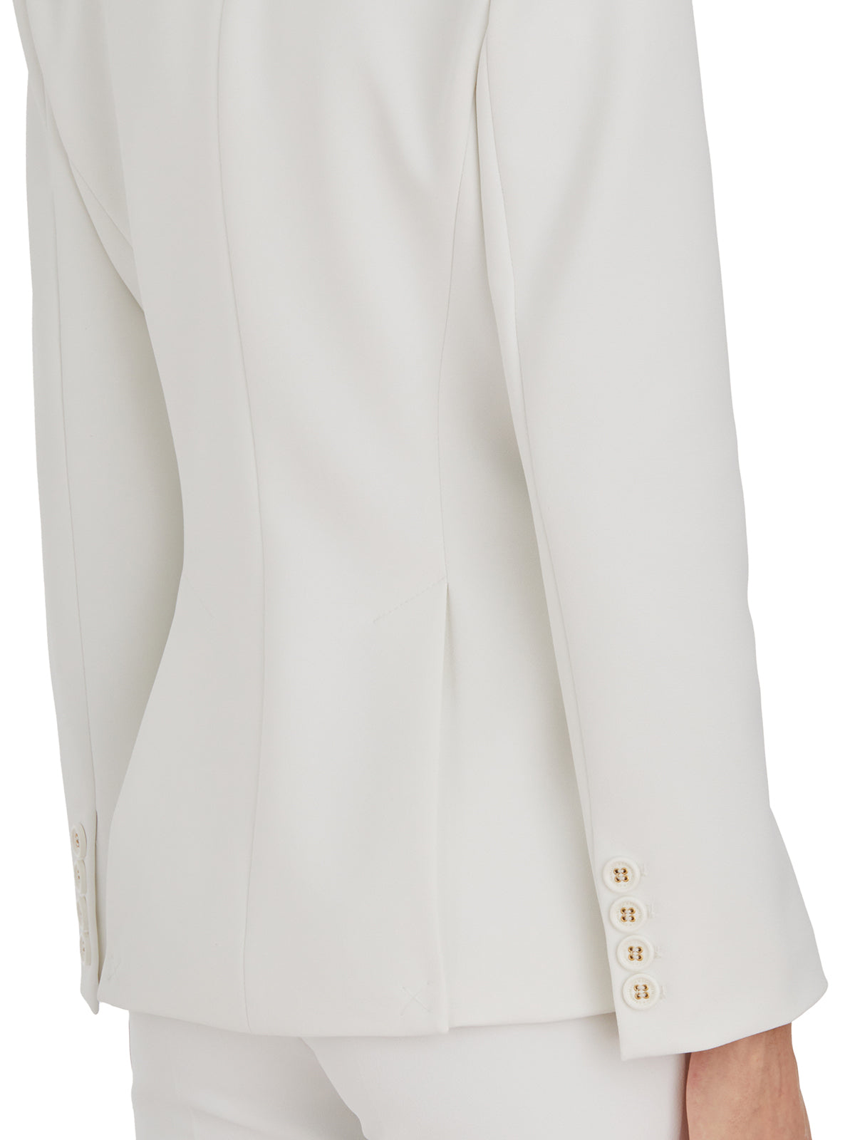 ELISABETTA FRANCHI Ivory One-Button Monopetto Jacket for Women