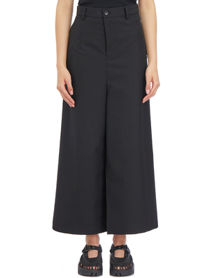 JUNYA WATANABE Black Asymmetric Trouser with Waist Loops for Women