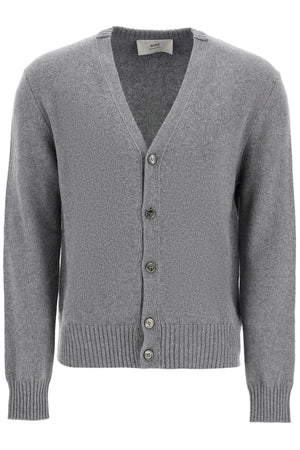 AMI PARIS Luxurious Cashmere-Wool Blend Cardigan