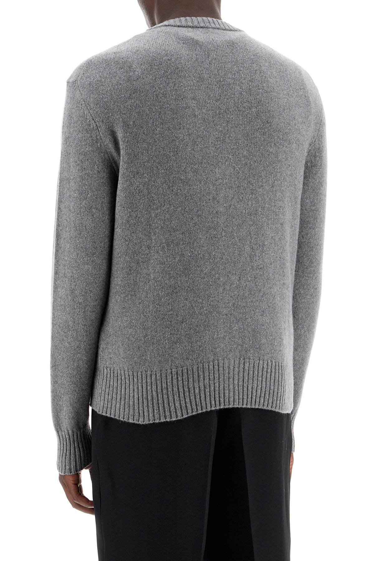 AMI PARIS Luxurious Cashmere-Wool Blend Cardigan