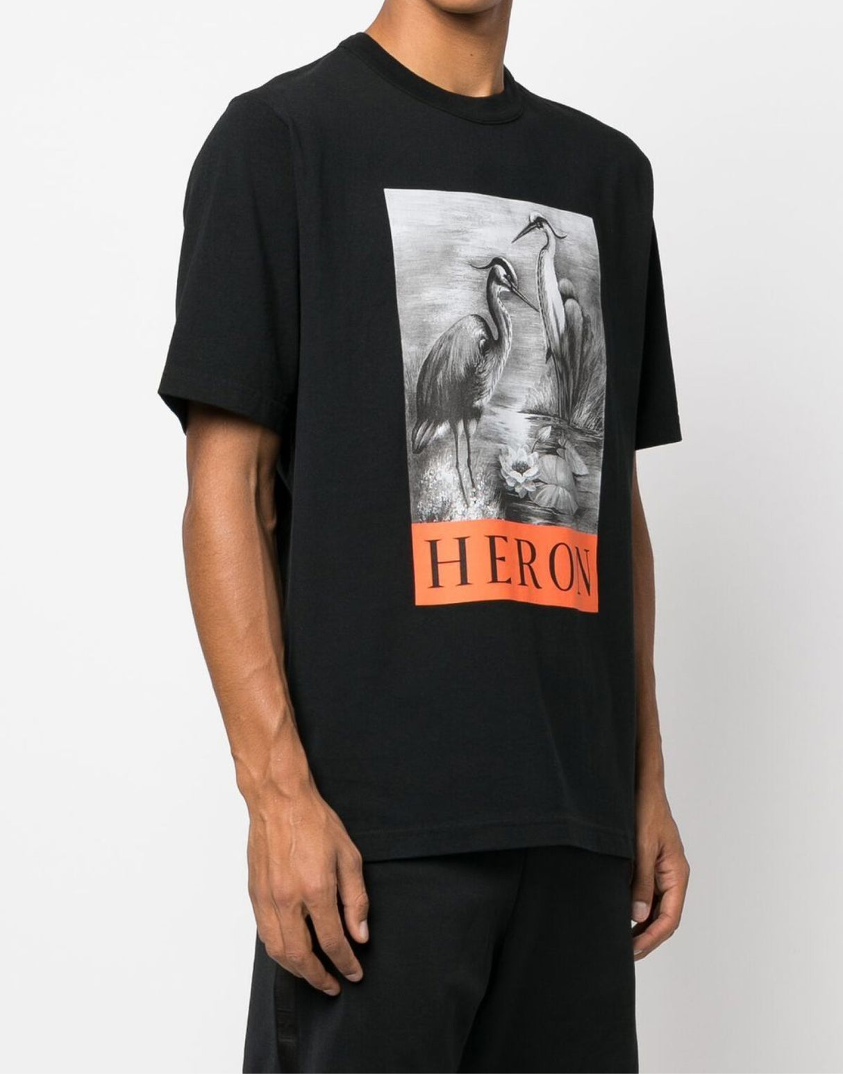 HERON PRESTON Relaxed Fit Logo Print T-Shirt for Men