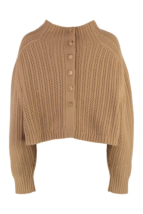 MAX MARA Elegant Wool-Cashmere Blend Mock Turtleneck Sweater