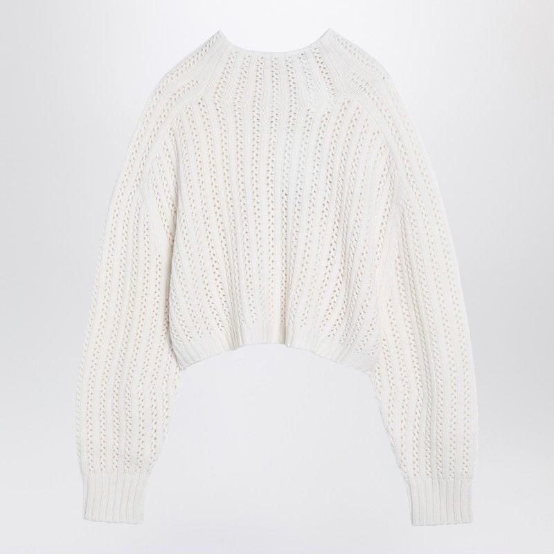 MAX MARA Perforated Wool and Cashmere Crew-Neck Sweater