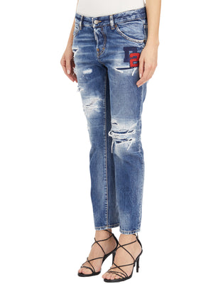 DSQUARED2 Blue Denim Stretch Jeans for Women - SS24