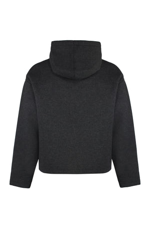 AMI PARIS Wool-Blend Sweatshirt with Side Slits