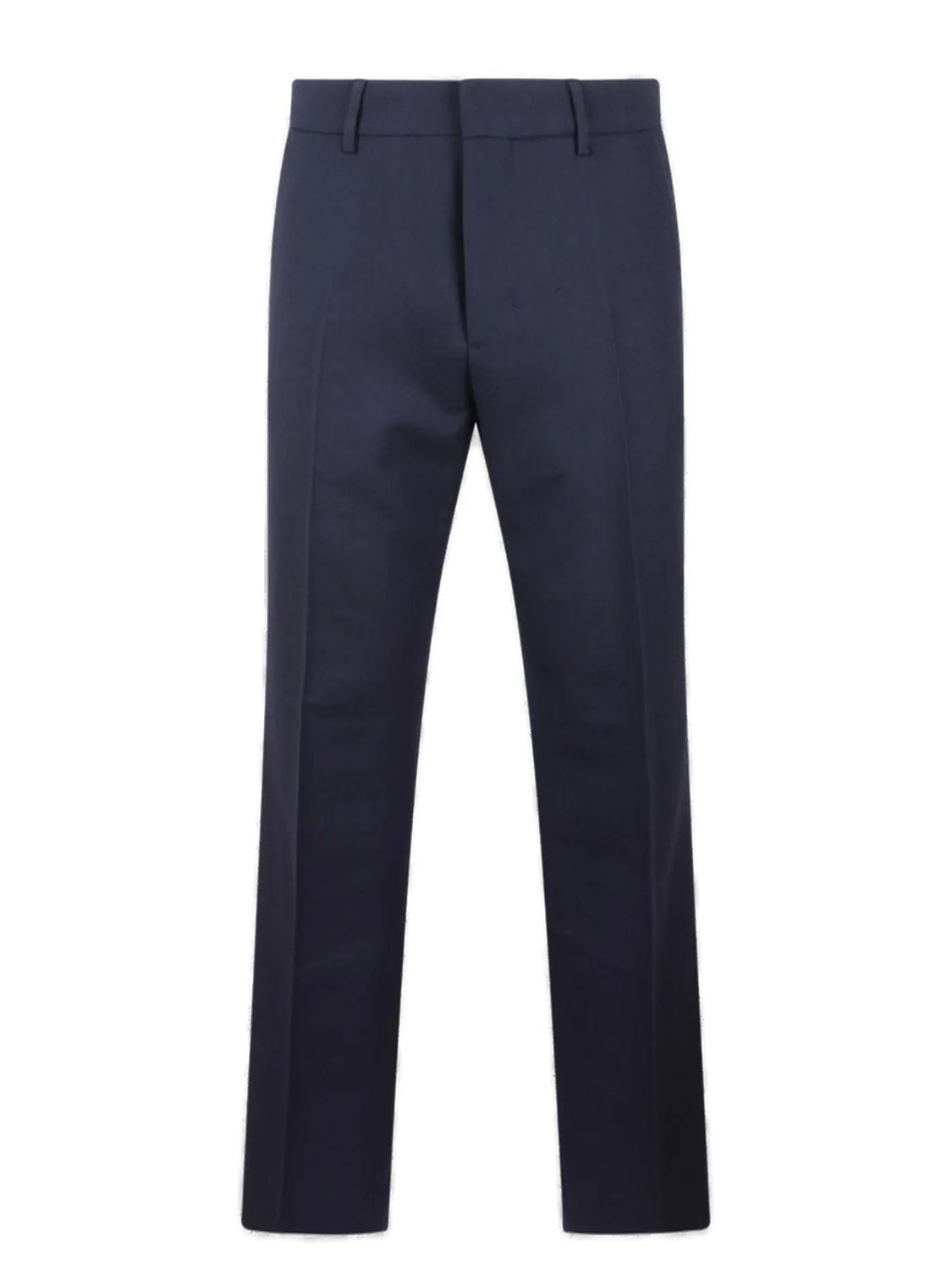 AMI PARIS Elegant Navy Pleated Wool Trousers