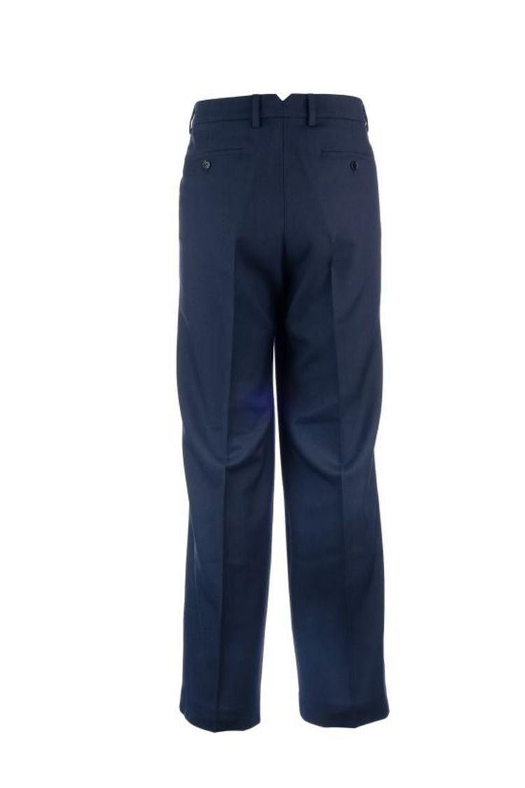 AMI PARIS Elegant Navy Pleated Wool Trousers