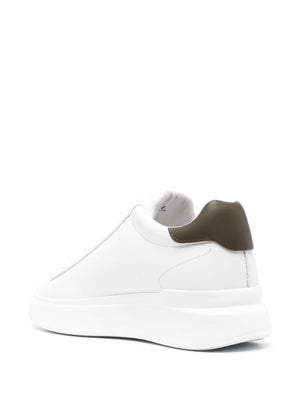 HOGAN Urban Luxe Leather Sneakers in White and Olive